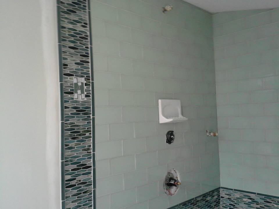 Shower bathroom tiles