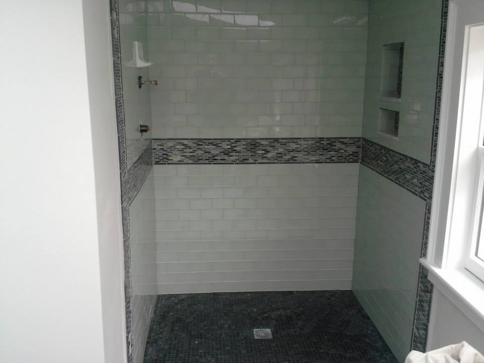 Shower bathroom tiles