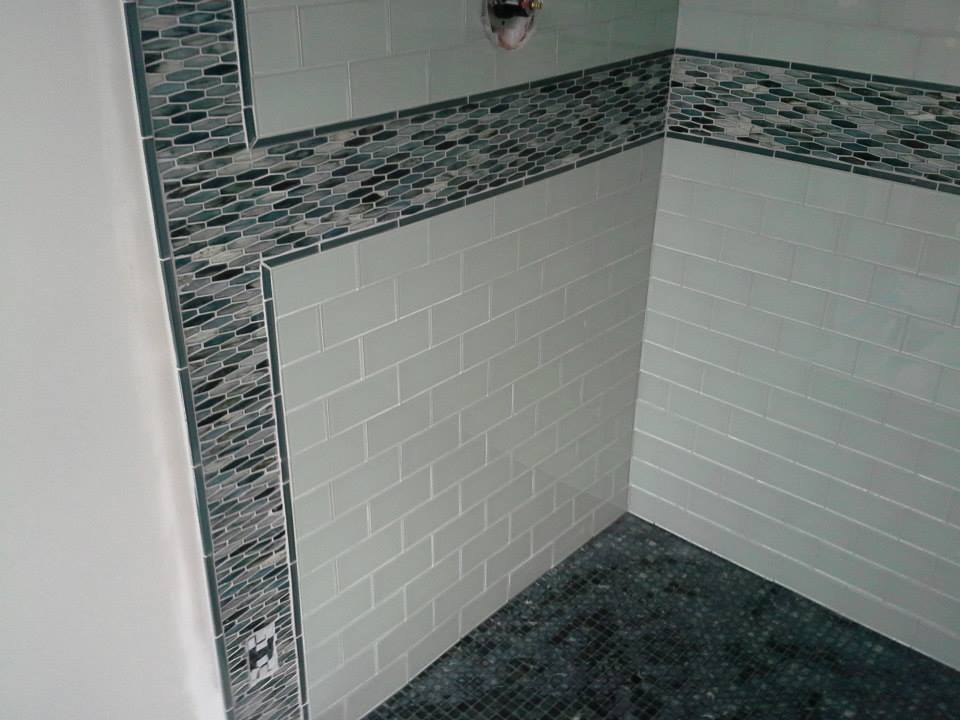 Shower bathroom tiles