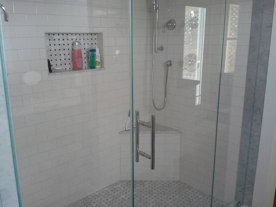 Shower bathroom tiles