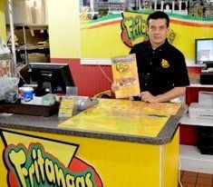 Men standing on the counter