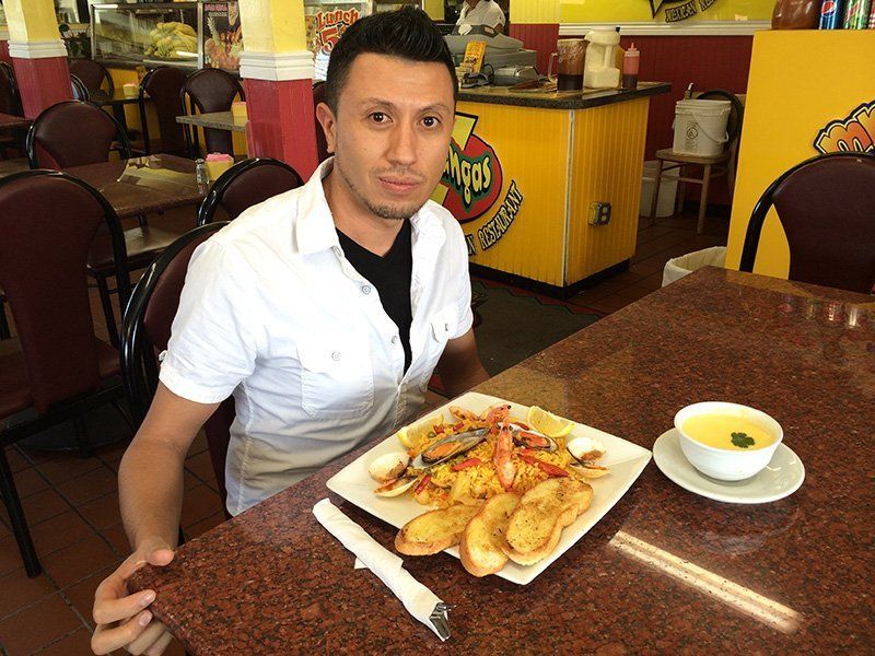 Man enjoying his meal