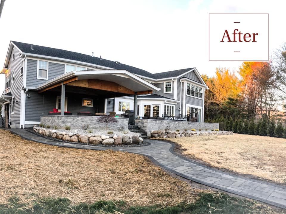 A picture of a house before being built