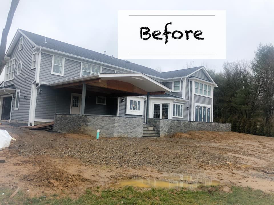 A picture of a house before being built