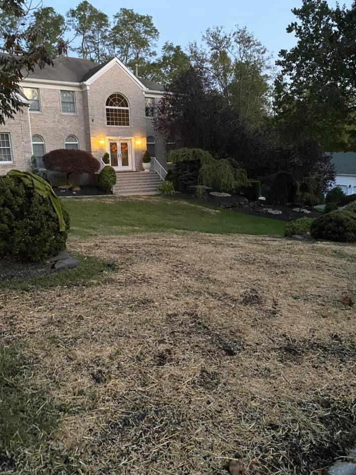 A large house with a large lawn in front of it