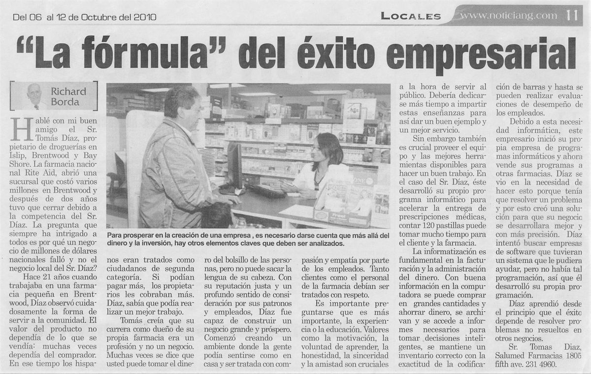 A newspaper article titled