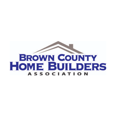 Brown County Home Builders Association logo in blue and gray