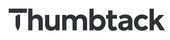 Thumbtack logo in dark gray on a light background