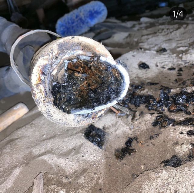 clogged pipe