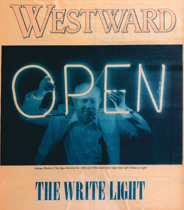 Westward album cover with blue-tinted figure and large “OPEN” text, “The Write Light” at bottom