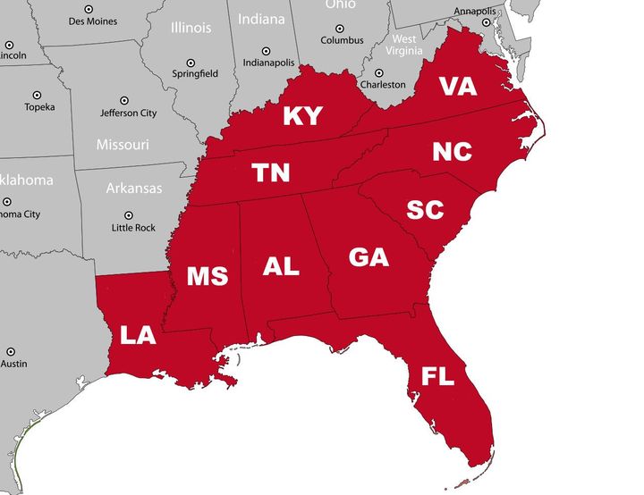 Morgan Construction Company, Inc service area map