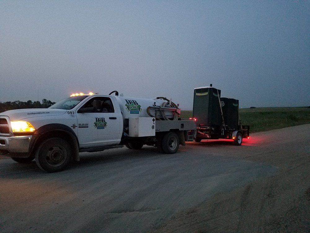 D&B Portables service vehicle