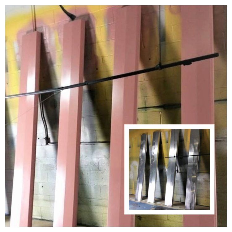 Metal drying before and after