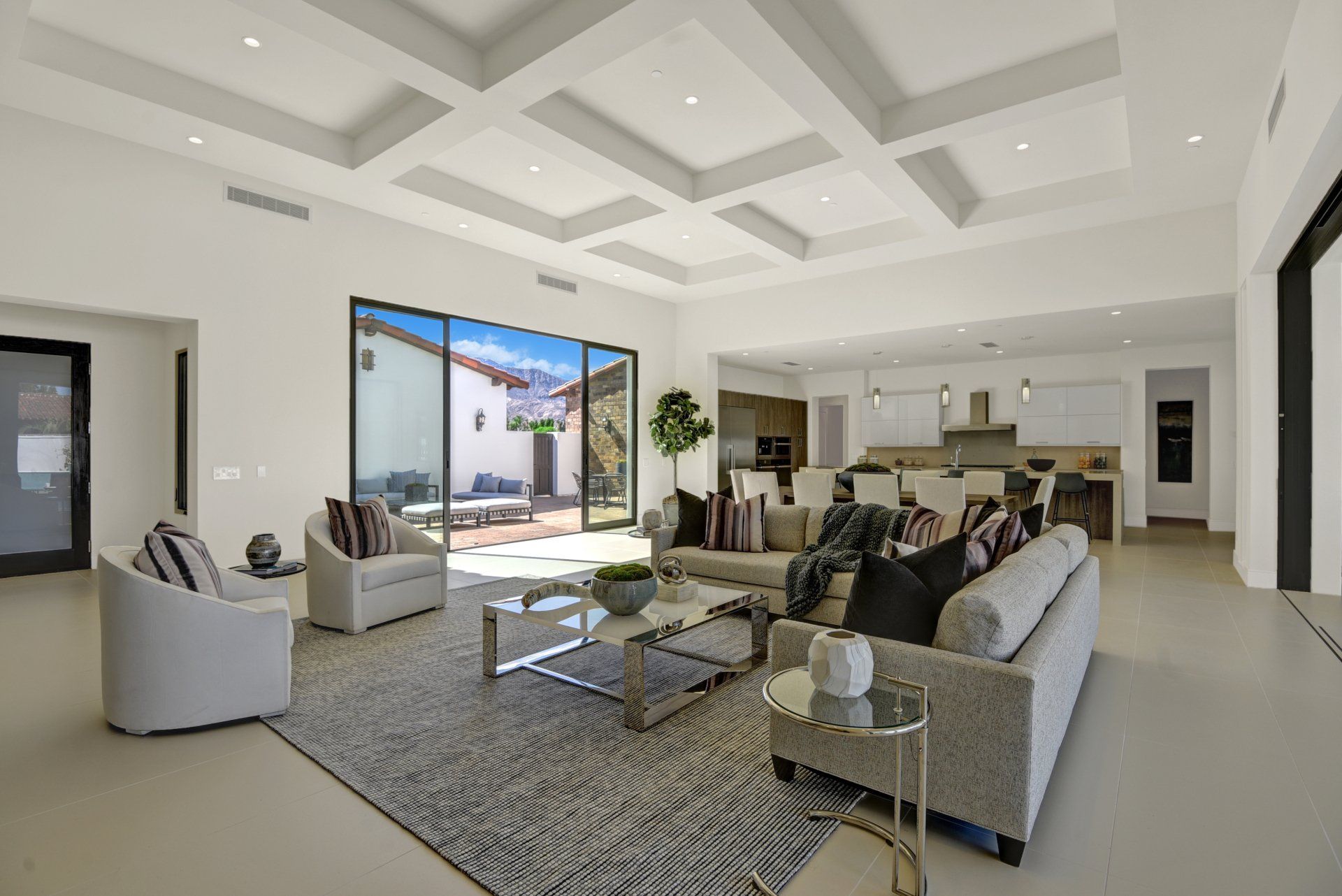 Living room to entry courtyard