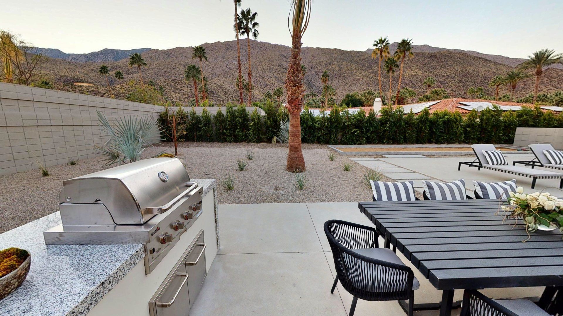 Outdoor kitchen with grill