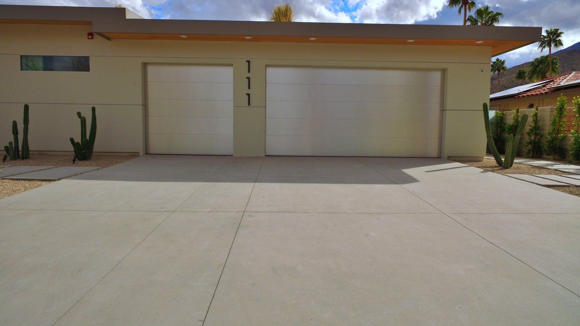 Driveway and garage