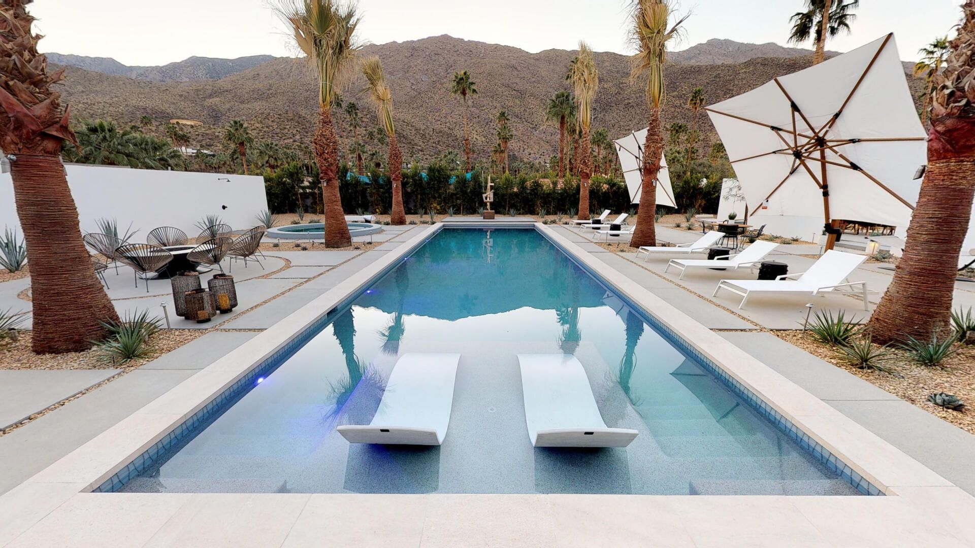 Pool with lounge chairs