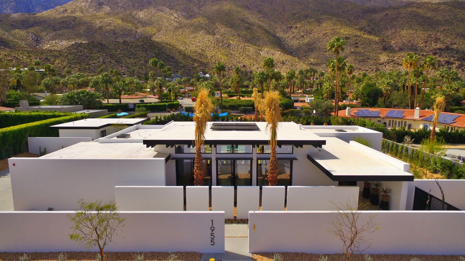 Aerial view of the house