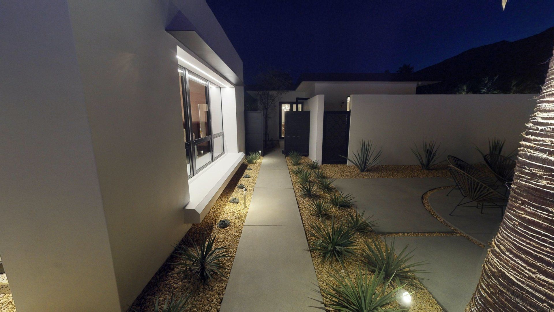 Outdoor living at night