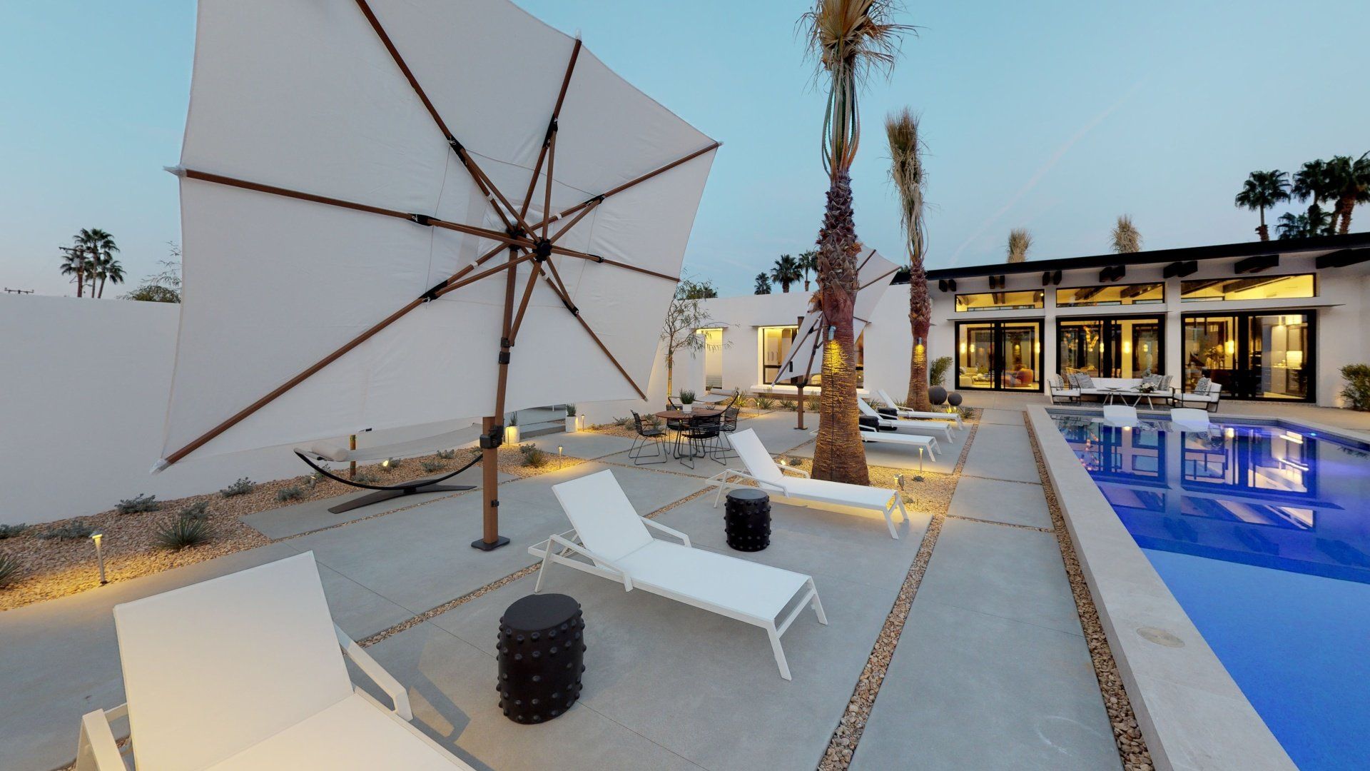 Pool with lounge chairs