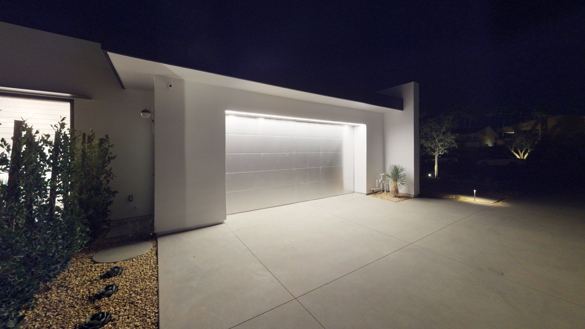 Garage at night