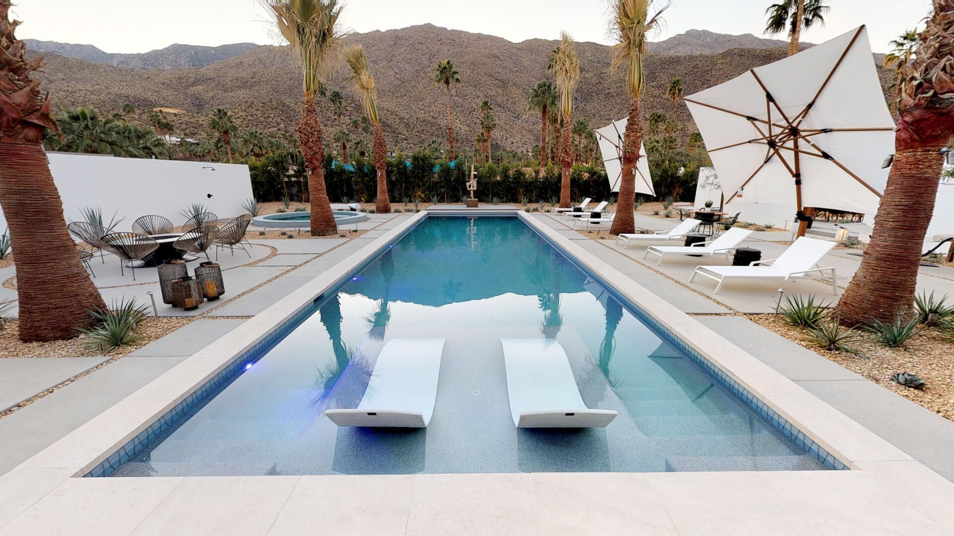 Pool with lounge chairs