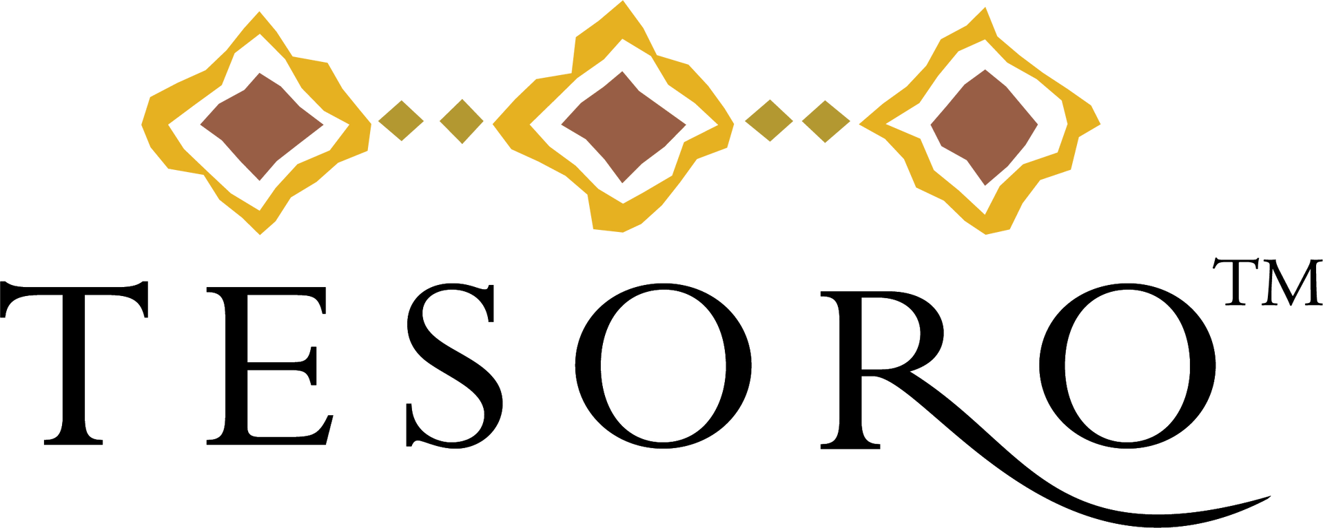 Logo for Tesoro, featuring the word