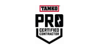 Tamko PRO certified contractor logo in black, white, and red