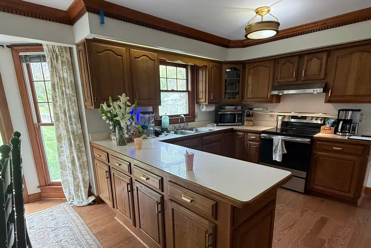 Before kitchen remodeling service.