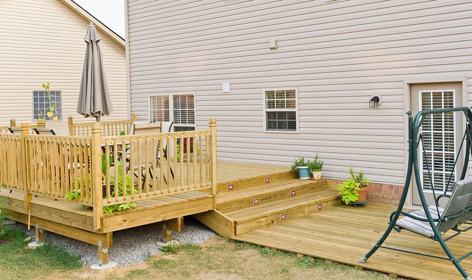 Wood deck