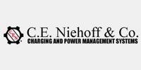 The logo for c.e. niehoff & co. charging and power management systems.