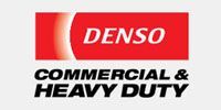 A denso commercial and heavy duty logo on a white background.