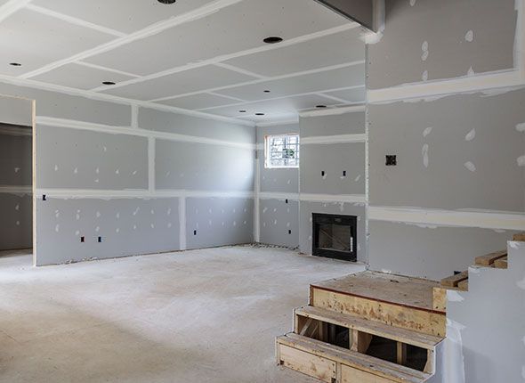 residential basement drywall