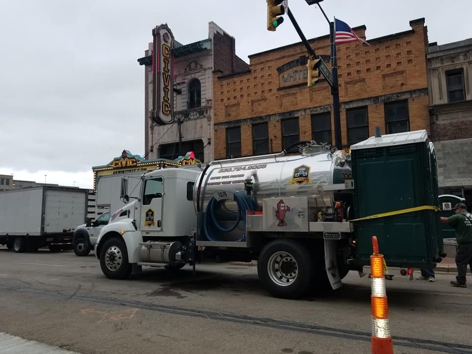 A white truck with the number 8 on it