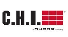 The logo for c.h.i. is a nucor company.