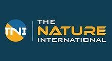 The nature international logo is on a blue background.