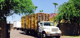 Truck of pallets