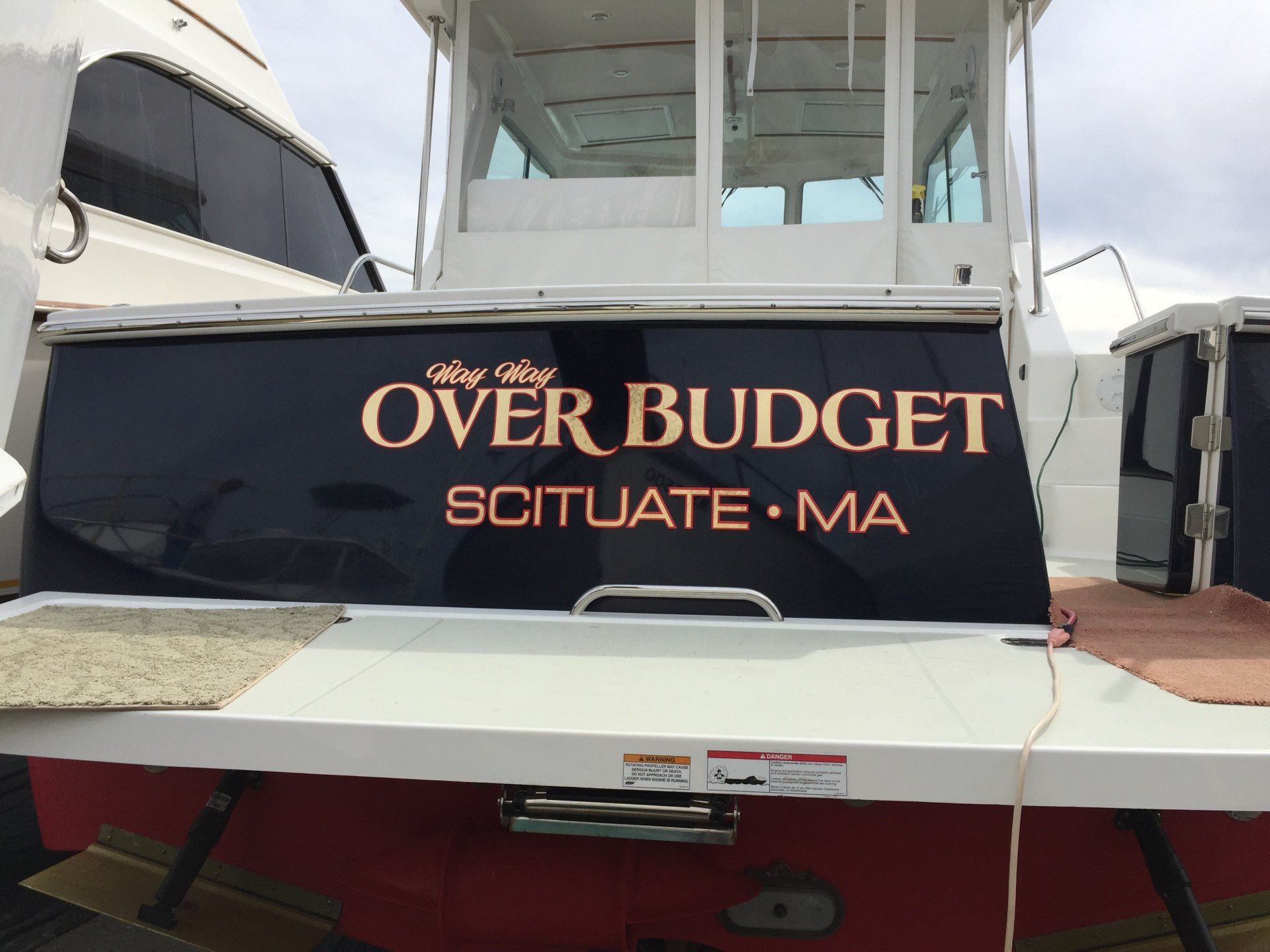 Truck and boat lettering