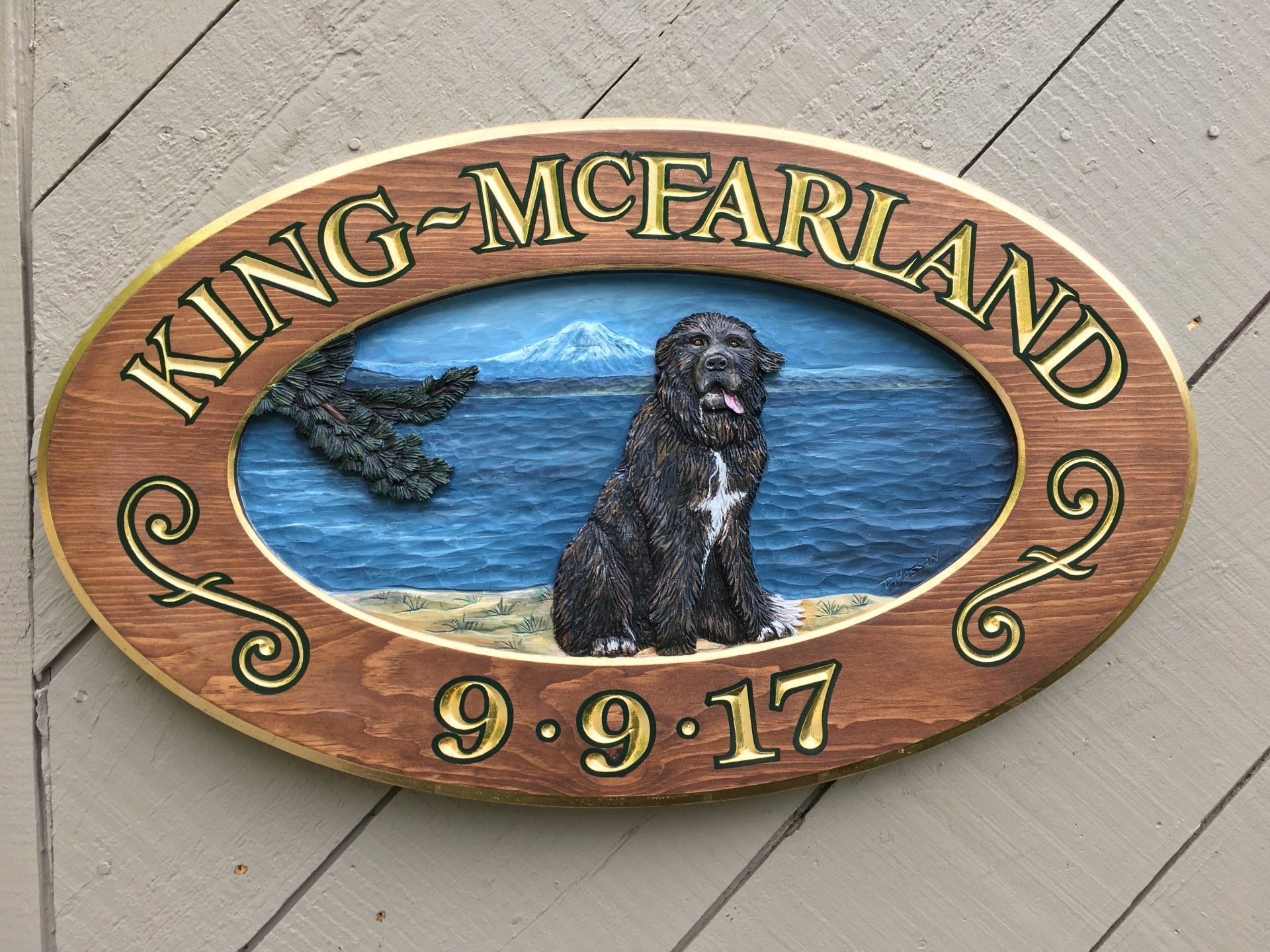 Residential carved signs