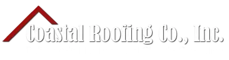 Coastal Roofing Co., Inc. logo with red roofline over gray text
