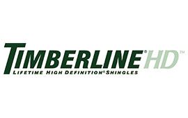 Timberline HD logo in green and gray with the tagline “Lifetime High Definition Shingles”