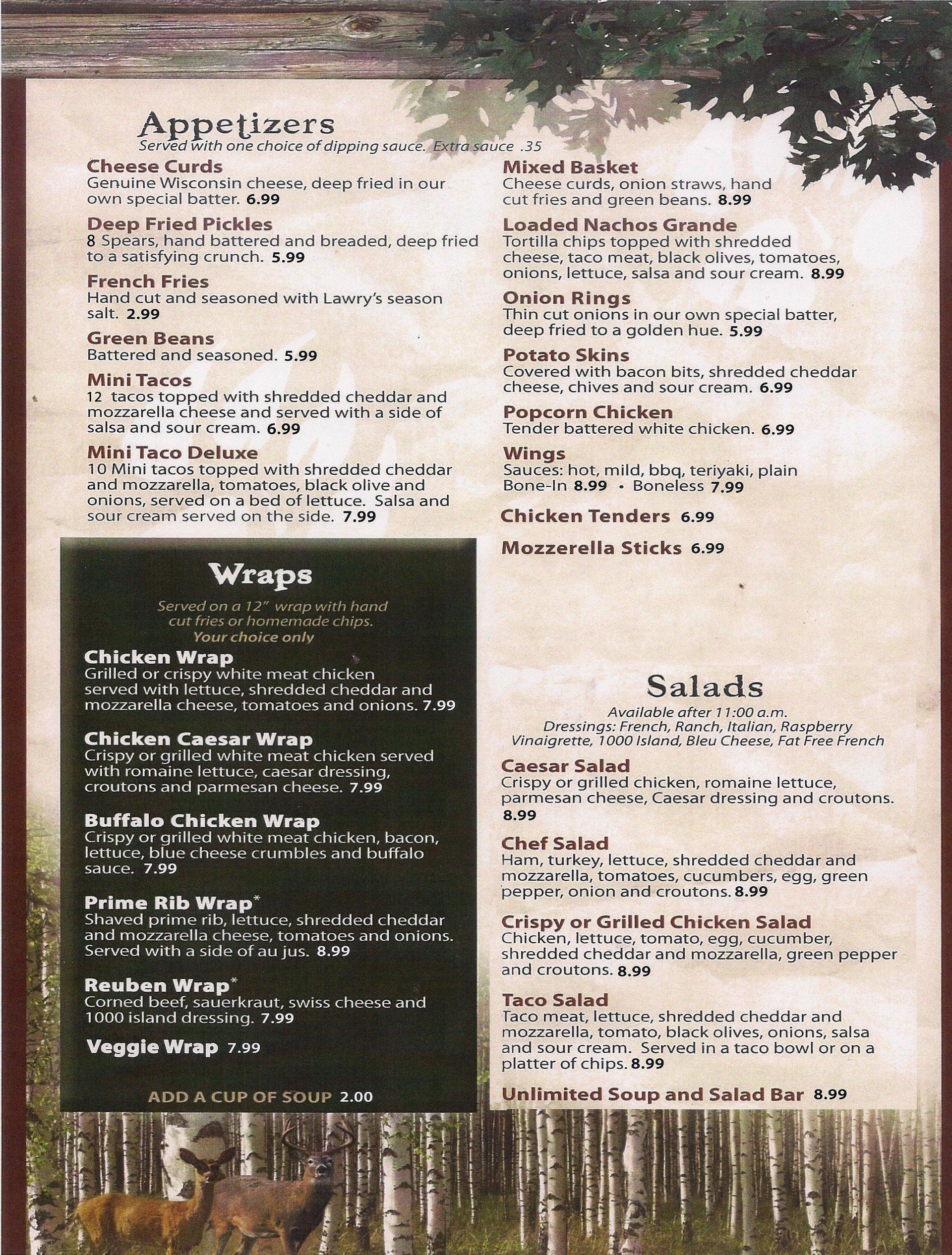 Schueller's Great Exspechtations LLC Menu | Waupaca, WI