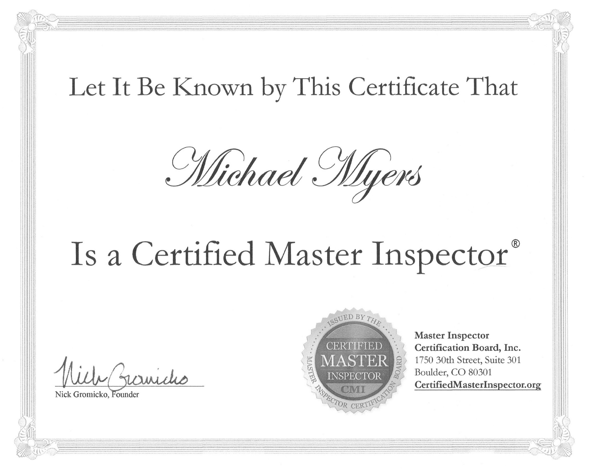 certificate
