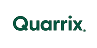 Quarrix logo with dark green text on a white background.
