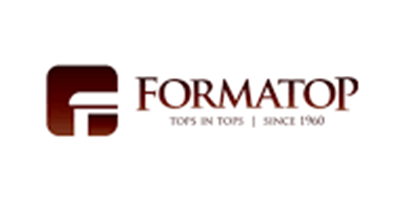 Logo for Formatop, a company, featuring a brown square with a stylized 