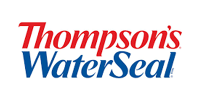 Thompson's WaterSeal logo in red and blue text on a white background.