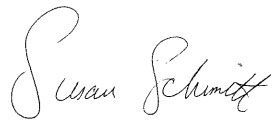 Susan Schmitt, MD signature