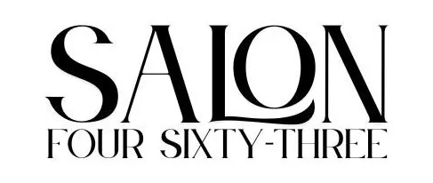 Logo for Salon Four Sixty-Three with the word "SALON" in large, black serif font over the words "FOUR SIXTY-THREE."