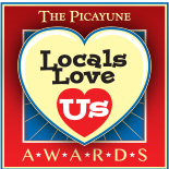 A logo for the picayune locals love us awards