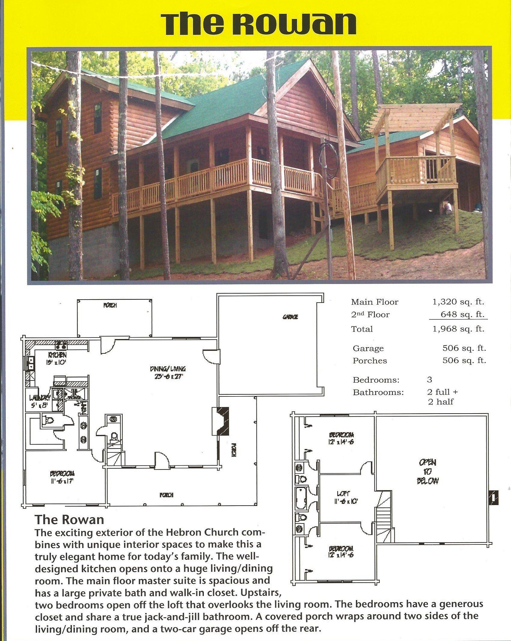 floor plans for the rowan design